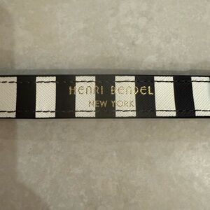 Henri Bendel Black and White striped leash